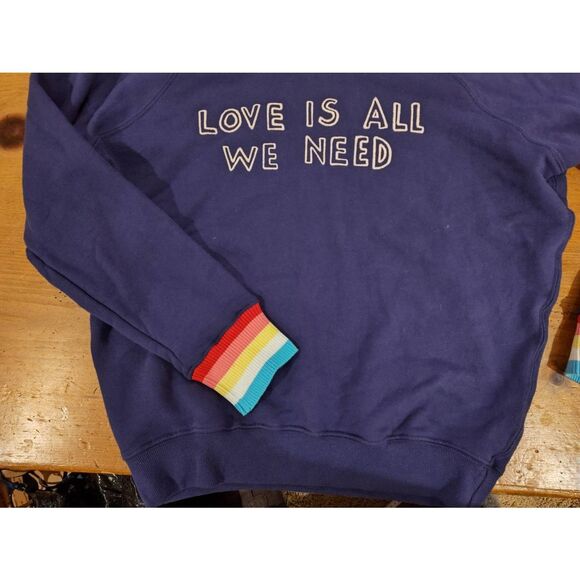 SPIRITUAL GANGSTER LOVE IS ALL WE NEED NAVY HOODIE NWOT Small - Picture 7 of 12